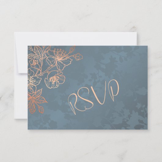 Rose Gold Wedding RSVP (Rückseite)
