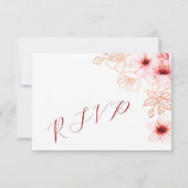 Rose Gold Wedding RSVP Karte (Rückseite)