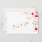Rose Gold Wedding RSVP Karte (Rückseite)