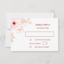 Rose Gold Wedding RSVP