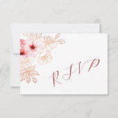 Rose Gold Wedding RSVP Karte (Rückseite)