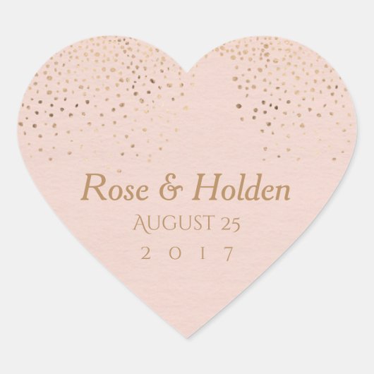 Rose Gold Wedding Stickers (Vorderseite)