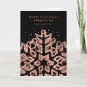 Rose Gold Weihnachten Glitzer Snowflake Corporate (Vorderseite)