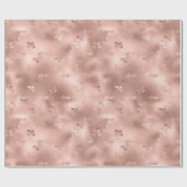Rose Gold Weihnachten Holly Verlasse Elegante Geschenkpapier (Flach)