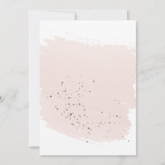 Rose Gold Weihnachts-Tee-Party Einladung (Rückseite)