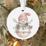 Rose Gold Weihnachtsbaum Candy Canes Snowman Ornament<br><div class="desc">Rose Gold Weihnachtsbaum Candy Canes Snowman</div>