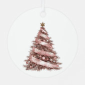 Rose Gold Weihnachtsbaum Candy Canes Snowman Ornament Aus Metall (Rückseite)