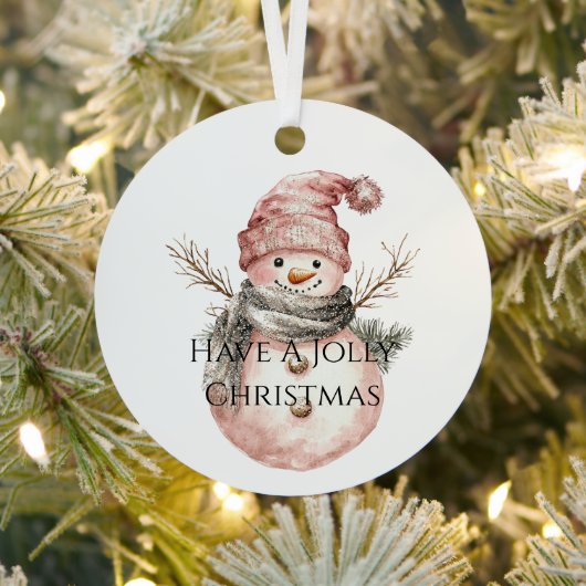 Rose Gold Weihnachtsbaum Candy Canes Snowman Ornament Aus Metall (InSitu)