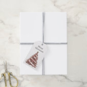 Rose Gold Weihnachtsbaum Geschenkanhänger (Mit Garn)