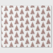 Rose Gold Weihnachtsbaum Geschenkpapier (Flach)