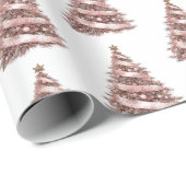 Rose Gold Weihnachtsbaum Geschenkpapier (Rolleneckpunkt)