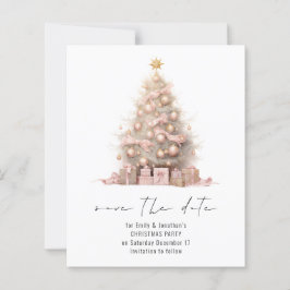 Rose Gold Weihnachtsbaum Save the Date