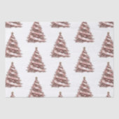 Rose Gold Weihnachtsbaum Seidenpapier (Vorderseite)