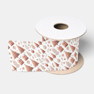 Rose Gold Weihnachtsbaumen, Geschenke und Garland Satinband