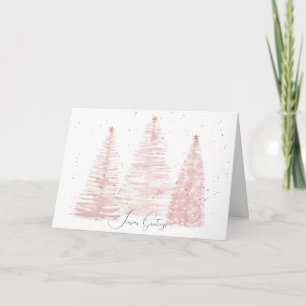 Rose Gold Weihnachtsbaumen Karte