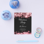 Rose Gold Weihnachtsbeleuchtung Einladungsprogramm Flyer (Einzeln)