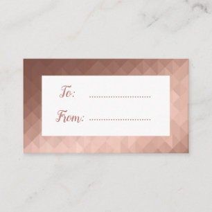 Rose Gold Weihnachtsgeschenk individuelle Name Visitenkarte