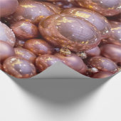 Rose Gold Weihnachtsschmuck Geschenkpapier (Ecke)