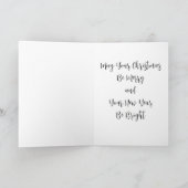 Rose Gold Weihnachtsschmuck Karte (Innenseite)