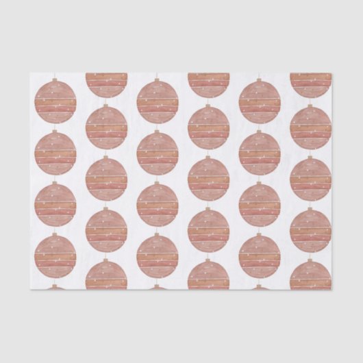 Rose Gold Weihnachtsschmuck Seidenpapier (Vorderseite)