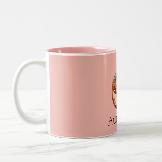 Rose Gold Weihnachtsschmuck Zweifarbige Tasse (Links)