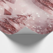 Rose Gold Weihnachtswrapping Paper Geschenkpapier (Ecke)