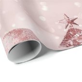 Rose Gold Weihnachtswrapping Paper Geschenkpapier (Rolleneckpunkt)