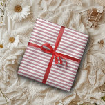 Rose Gold Weiß, leicht horizontal gestreift Geschenkpapier<br><div class="desc">Rose Gold und Weißes einfaches,  horizontal gestrichenes Schleifpapier</div>