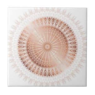 Rose Gold Weiß Mandala Fliese