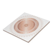 Rose Gold Weiß Mandala Fliese (Seite)