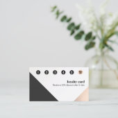 Rose Gold, Weiß Schwarz, Geometrie 6 Loyalität Treuekarte (Stehend Vorderseite)