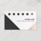 Rose Gold, Weiß Schwarz, Geometrie 6 Loyalität Treuekarte (Vorderseite)