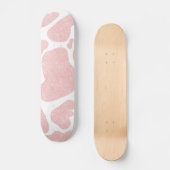 Rose Gold weiße große Kuh Spots Tierdruck Skateboard (Vorderseite)