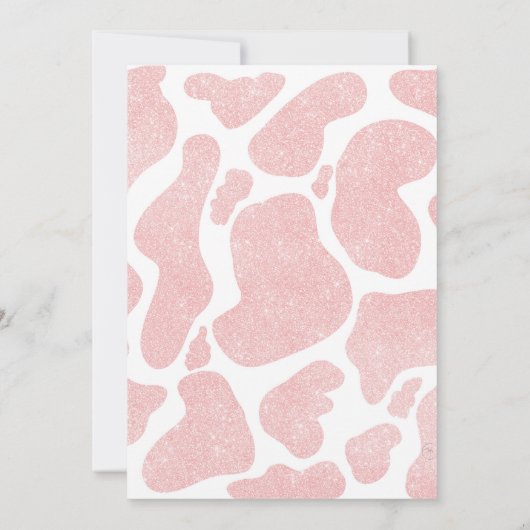 Rose Gold weiße große Kuh Spots Tiermuster (Rückseite)