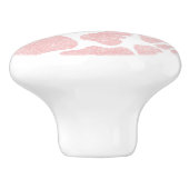 Rose Gold weiße große Kuh Spots Tiermuster Keramikknauf (Seitenansicht)