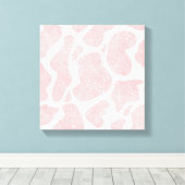 Rose Gold weiße große Kuh Spots Tiermuster Leinwanddruck (Insitu (Holzboden))