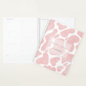 Rose Gold weiße große Kuh Spots Tiermuster Planer (Anzeige)