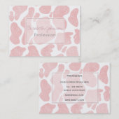 Rose Gold weiße große Kuh Spots Tiermuster Visitenkarte (Vorne/Hinten)