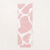 Rose Gold weiße große Kuh Spots Tiermuster Yogamatte (Vorderseite)