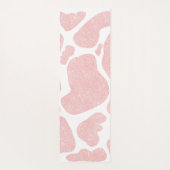 Rose Gold weiße große Kuh Spots Tiermuster Yogamatte (Rückseite)