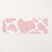 Rose Gold weiße große Kuh Spots Tiermuster Yogamatte (Vorderseite (Horizontal))