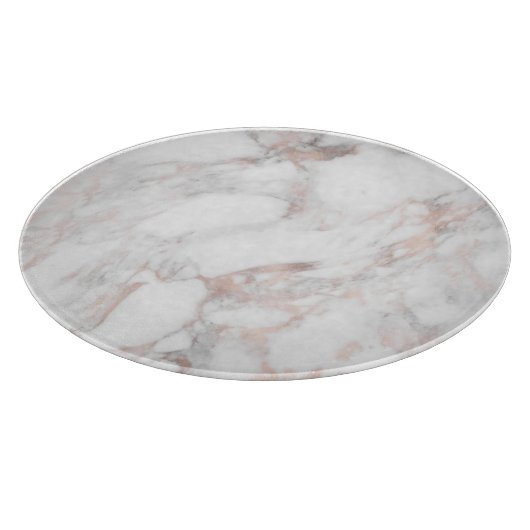 Rose Gold Weiße Marmorvorlage Trendy Elegant Schneidebrett (Ecke)