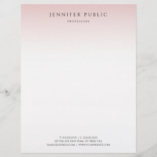 Rose Gold Weißer Hintergrund Elegante Moderne Briefbogen