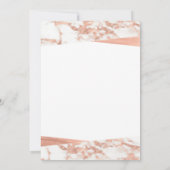 Rose Gold Weißer Marmor Custom Batchelorette Einladung (Rückseite)