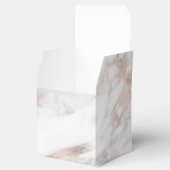 Rose Gold Weißer Marmor Elegante Moderne Vorlage Geschenkschachtel (Geöffnet)