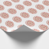 Rose Gold Weißer Pfefferminz Weihnachten Geschenkpapier (Ecke)