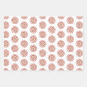 Rose Gold Weißer Pfefferminz Weihnachten Geschenkpapier Set (Vorderseite)