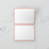 Rose gold, weißes Papel picado Mädchen Dusche Dankeskarte (Innenseite)