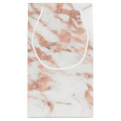 Rose Gold Weißmarmor Vielen Dank Kleine Geschenktüte (Rückseite)