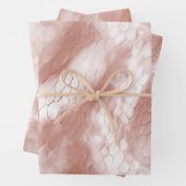 Rose Gold Weißschlange Haut Geschenkpapier Set (Beispiel)
